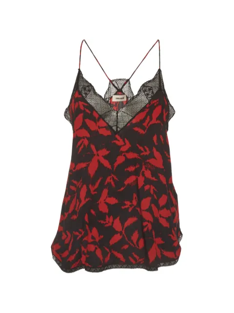 Zadig&Voltaire Christy Soft ikat-print cami top Black 1337920