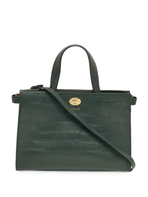 Burberry Pre-Owned Cotswold small croc-embossed tote bag Green 1366041