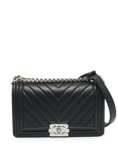 CHANEL Pre-Owned medium Boy chevron-quilted shoulder bag Black 1363853