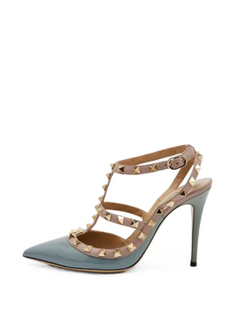 Valentino Garavani Pre-Owned Rockstud ankle-strap heeled pumps Blue 1362384