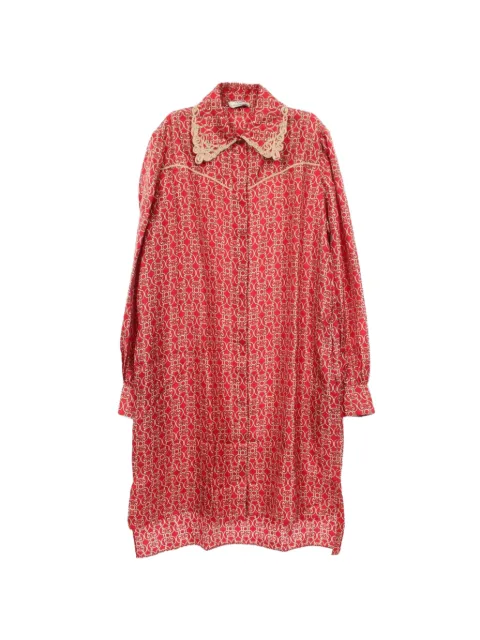 Fendi Pre-Owned 2010s monogram-print shirt dress Red 1071746
