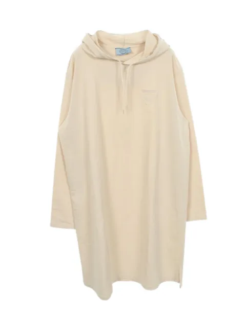 Prada Pre-Owned 2010s hooded midi dress Neutrals 1079663