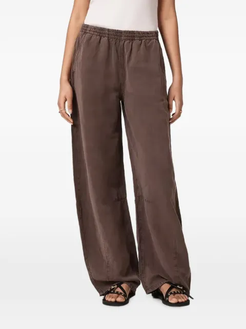 AllSaints Jett elasticated-waistband wide-leg trousers Brown W070TE