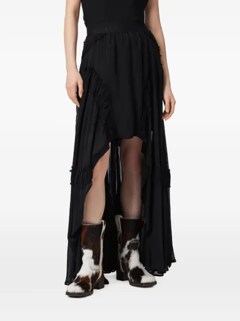 AllSaints Dorina ruffled asymmetric skirt Black W102RE