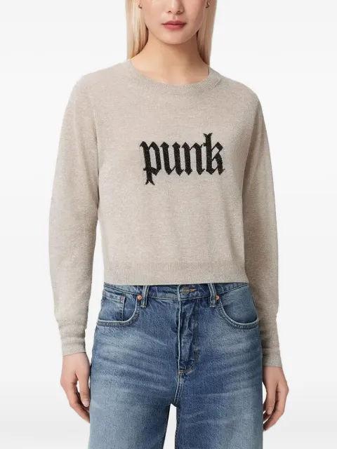 AllSaints Deetz knitted motif sweater Neutrals W049KE