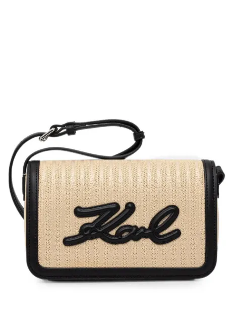 Karl Lagerfeld Karl Signature woven crossbody bag Neutrals B2W30089425