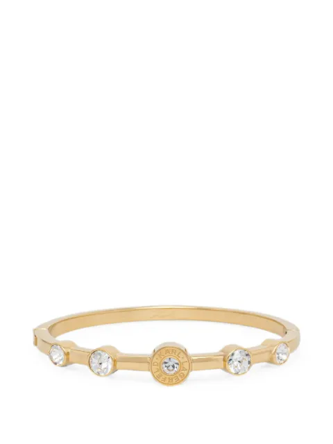Karl Lagerfeld crystal-embellished logo-engraved bracelet Gold KLBJX08