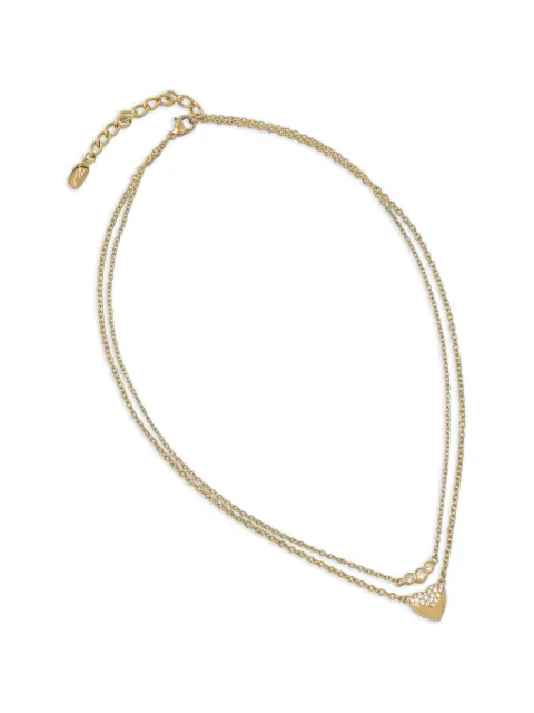 Karl Lagerfeld crystal-embellished heart-pendant necklace Gold KLBJW02
