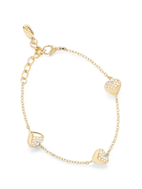 Karl Lagerfeld crystal-embellished heart bracelet Gold KLBJW04