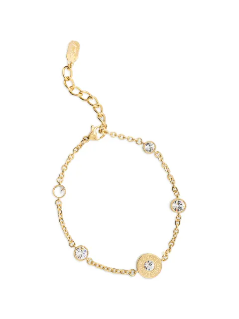 Karl Lagerfeld crystal-embellished logo-engraved bracelet Gold KLBJX12