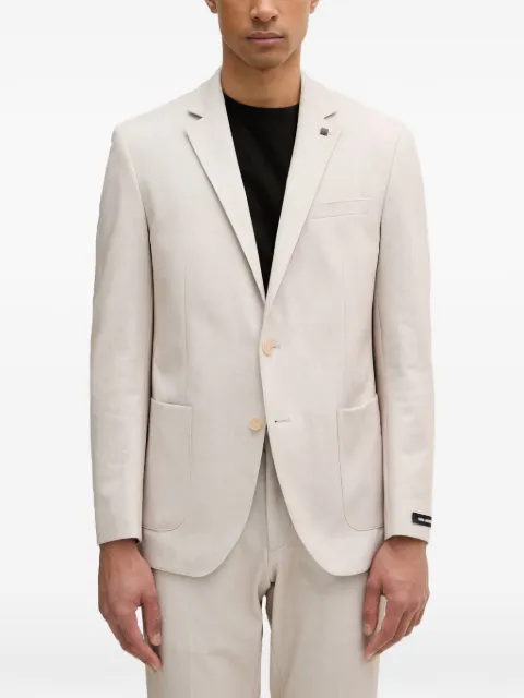 Karl Lagerfeld notched-lapel single-breasted blazer Neutrals 155280562010