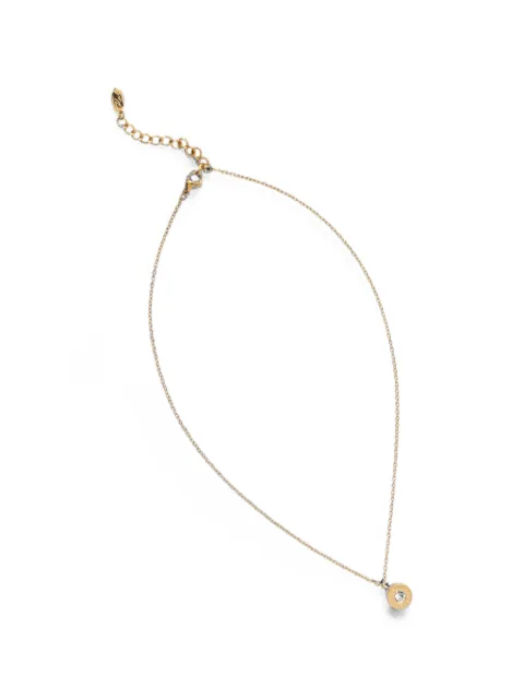 Karl Lagerfeld crystal-embellished logo-pendant necklace Gold KLBJX06