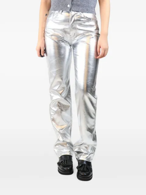 Paper Moon metallic-effect trousers Silver SILVERMETALLICTROUSERS