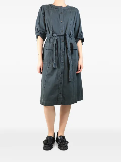 WYSE Matilda multi-stitch midi dress Blue CLAYMATILDAMULTISTITCHMIDIDRESS