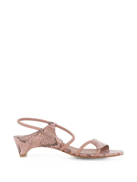 Del Carlo snakeskin-effect slingback sandals Pink 12115