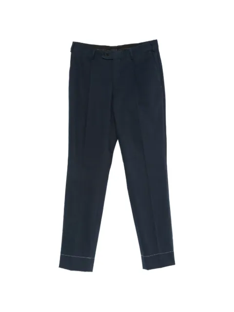 Brioni pleated straight-leg trousers Blue RPCW0LOC027