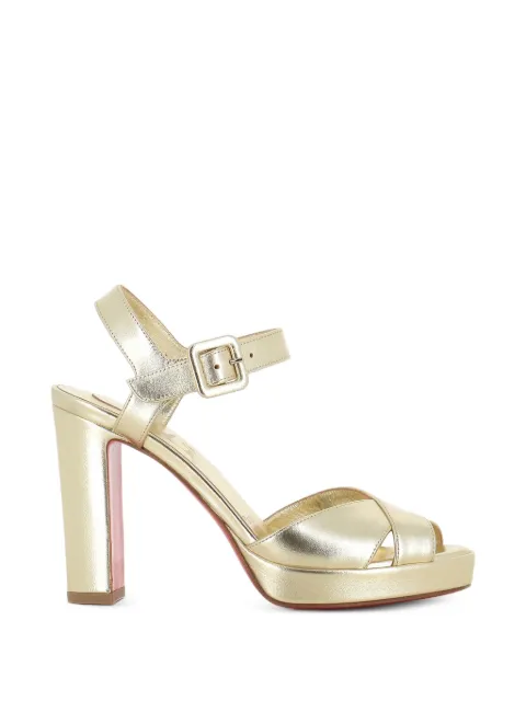 Christian Louboutin Cora metallic crossover-strap sandals Gold CORA100