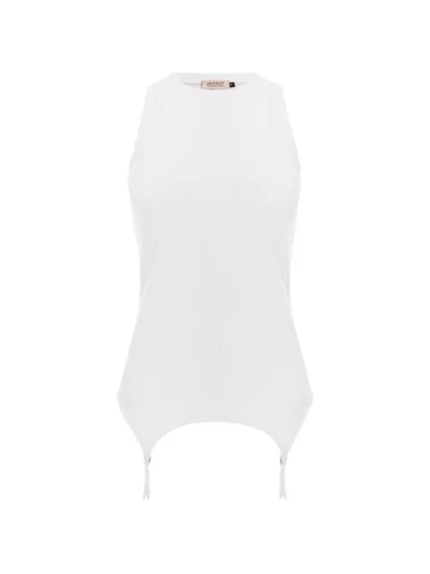 Murmur ribbed garter tank top White ME000GRTTTP01