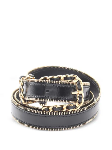 CHANEL Pre-Owned 1986-1988 Coco Mark chain-link belt Black 1079463