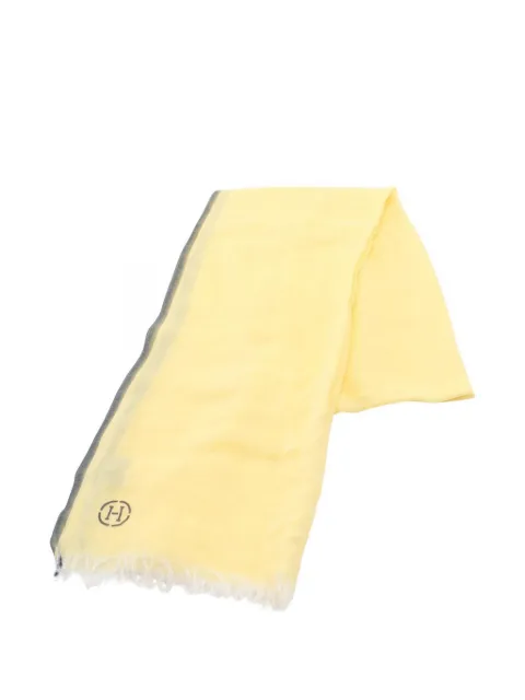 Hermès Pre-Owned 2010s Naoshima cotton scarf Yellow 1076768