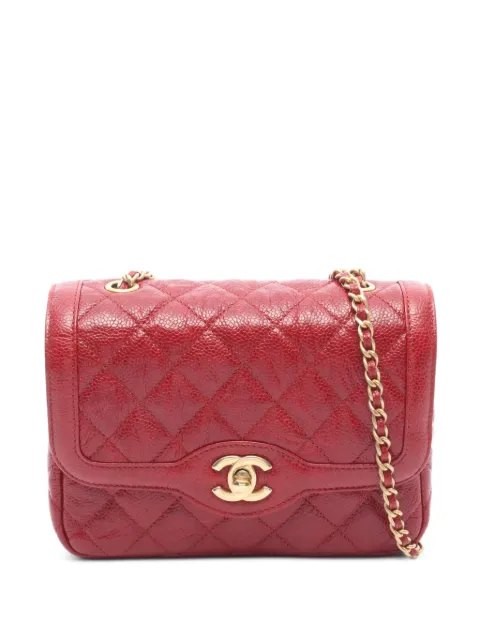 CHANEL Pre-Owned 2015-2016 mini Matelassé chain shoulder bag Red 108093021925213