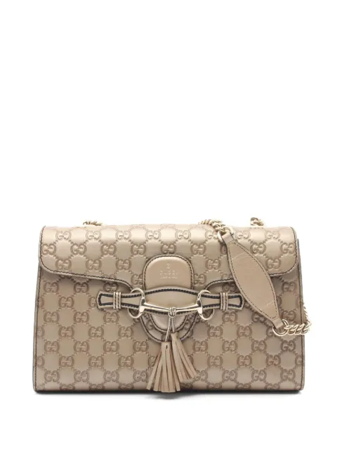 Gucci Pre-Owned 2010s Emily Horsebit shoulder bag Neutrals 1081624