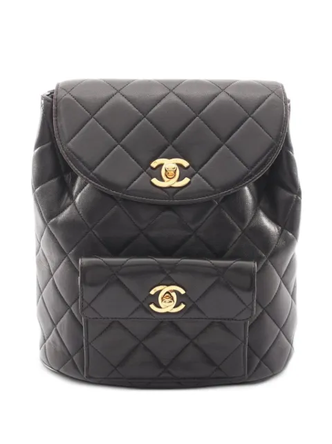 CHANEL Pre-Owned 1994-1996 Matelassé turn-lock backpack Black 10811533614013