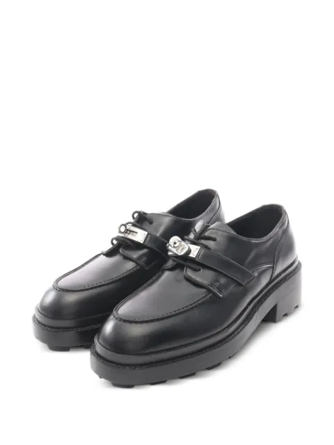 Hermès Pre-Owned 2000s Kelly buckle loafers Black 1078696