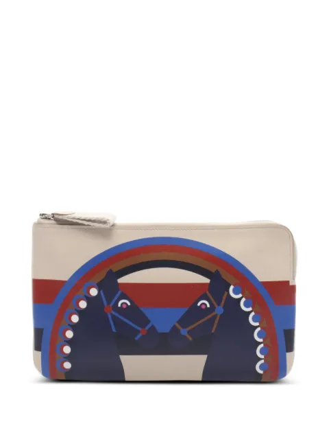 Hermès Pre-Owned 2020 Carré Pocket Rainbow Love pouch Neutrals 1080891Y