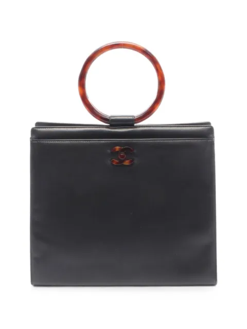 CHANEL Pre-Owned 1997-1999 CC tortoiseshell-effect handbag Black 10813325485139