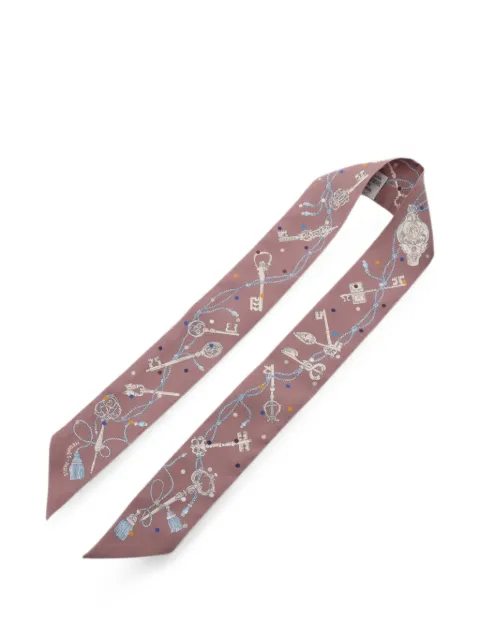 Hermès Pre-Owned 2010 Les Cles a Pois scarf Purple 1080194