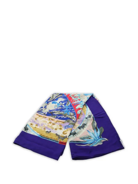Hermès Pre-Owned 2010s Tropiques scarf Blue 1079711
