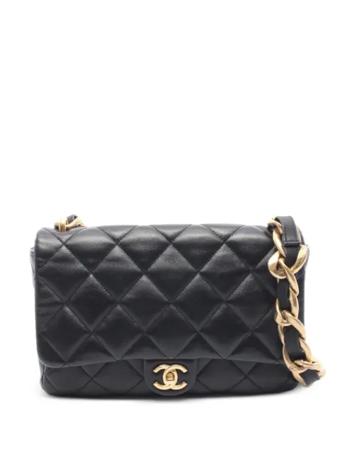 CHANEL Pre-Owned 2021 large Flap matelassé shoulder bag Black 1080943K3XK3CC6