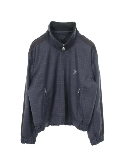 Louis Vuitton Pre-Owned 2010s Glen Check blouson jacket Blue 1079596