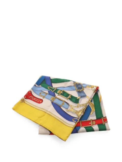 Hermès Pre-Owned 2010s Cavalcadour Carréjean shawl Neutrals 1077727