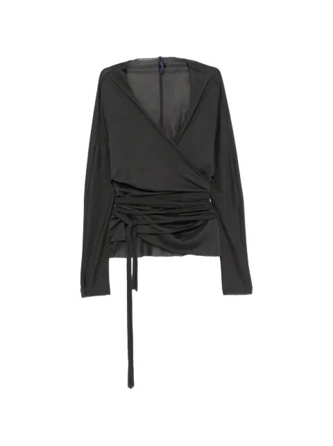 Soeur Luth wrap-style blouse Grey TSH1408LUTH