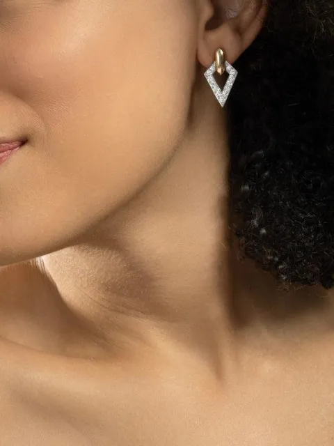 David Webb diamond geometric earrings Gold 23607E1PYXXX