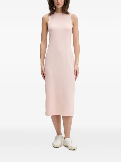 adidas ribbed-knit sleeveless midi dress Pink KD6588