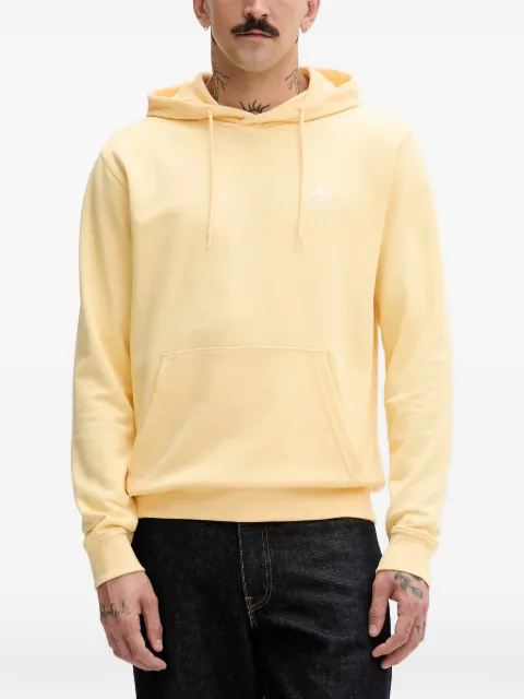 adidas logo-embroidered drawstring hoodie Yellow KE1158