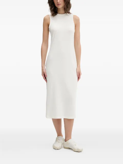 adidas ribbed-knit sleeveless midi dress Neutrals KD6587