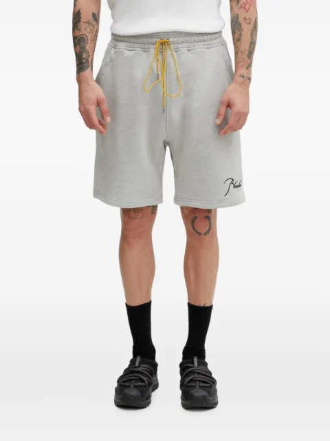 RHUDE logo-embroidered drawstring shorts Grey RHSS26SH01829