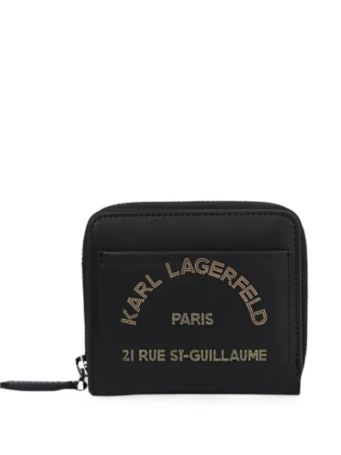 Karl Lagerfeld logo-print zip-around wallet Black B3W320151AV