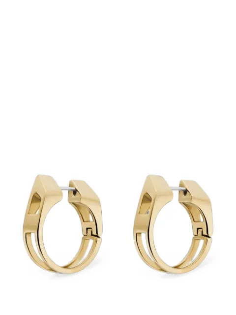 Diesel D logo hoop earrings Gold DX1671SIL