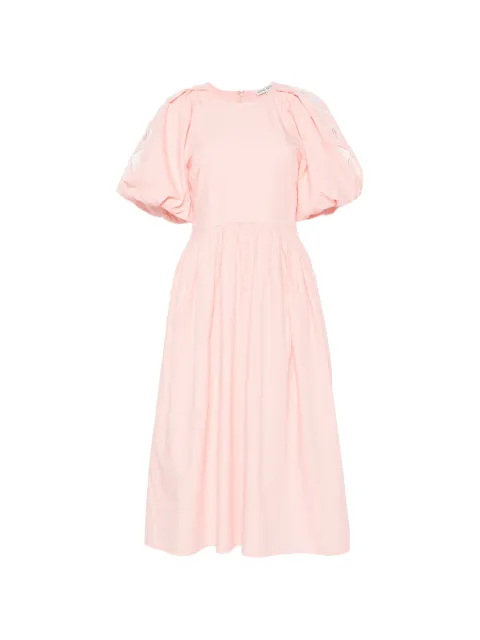 Stine Goya broderie-anglaise puff-sleeve dress Pink SGD284