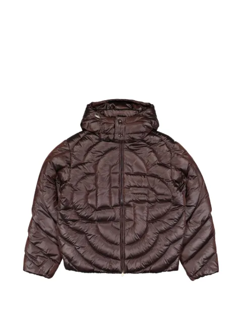 Casablanca quilted hooded jacket Brown MPF26OT22702