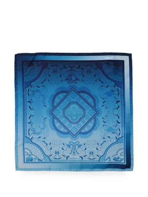 Casablanca Egyptian Rug silk-satin scarf Blue APF26ACC05302