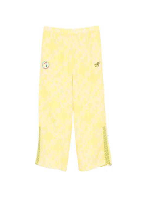 PUMA logo-patch track pants Yellow 635136