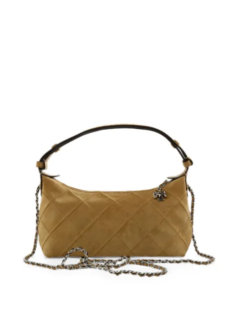 Tory Burch mini Fleming quilted cross body bag Brown 185797250