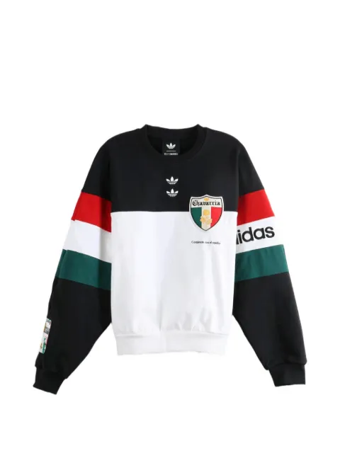adidas x Willy Chavarria logo-print panelled sweater Black KV1976