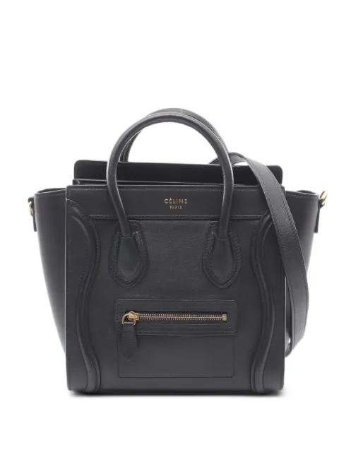 Celine Pre-Owned 2010s Luggage Nano leather handbag Black 1081623
